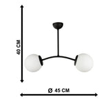 Candelabru Marla Negru, 2xE27, 60W, 40x45cm