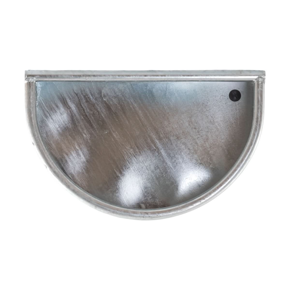 Hranitoare semirotunda otel zincat 28 litri pentru bovine si cabaline montare perete