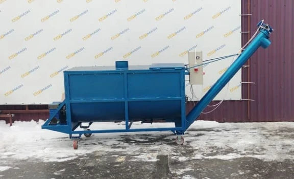 Amestecator orizontal 1000 L cu snec de descarcare – Artmash LLC, 380V