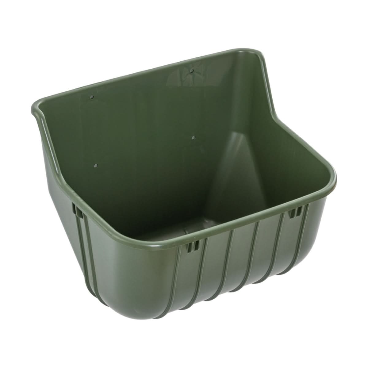 Hranitoare plastic vaci 15 litri fara margine protectie culoare verde