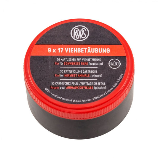 Capse asomator rosii 9 × 17 mm, 50 buc pentru animale talie mare