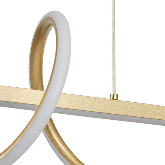Lustra LED Leonis 75W, 3800lm, 3000K/4000K/6500K, aurie