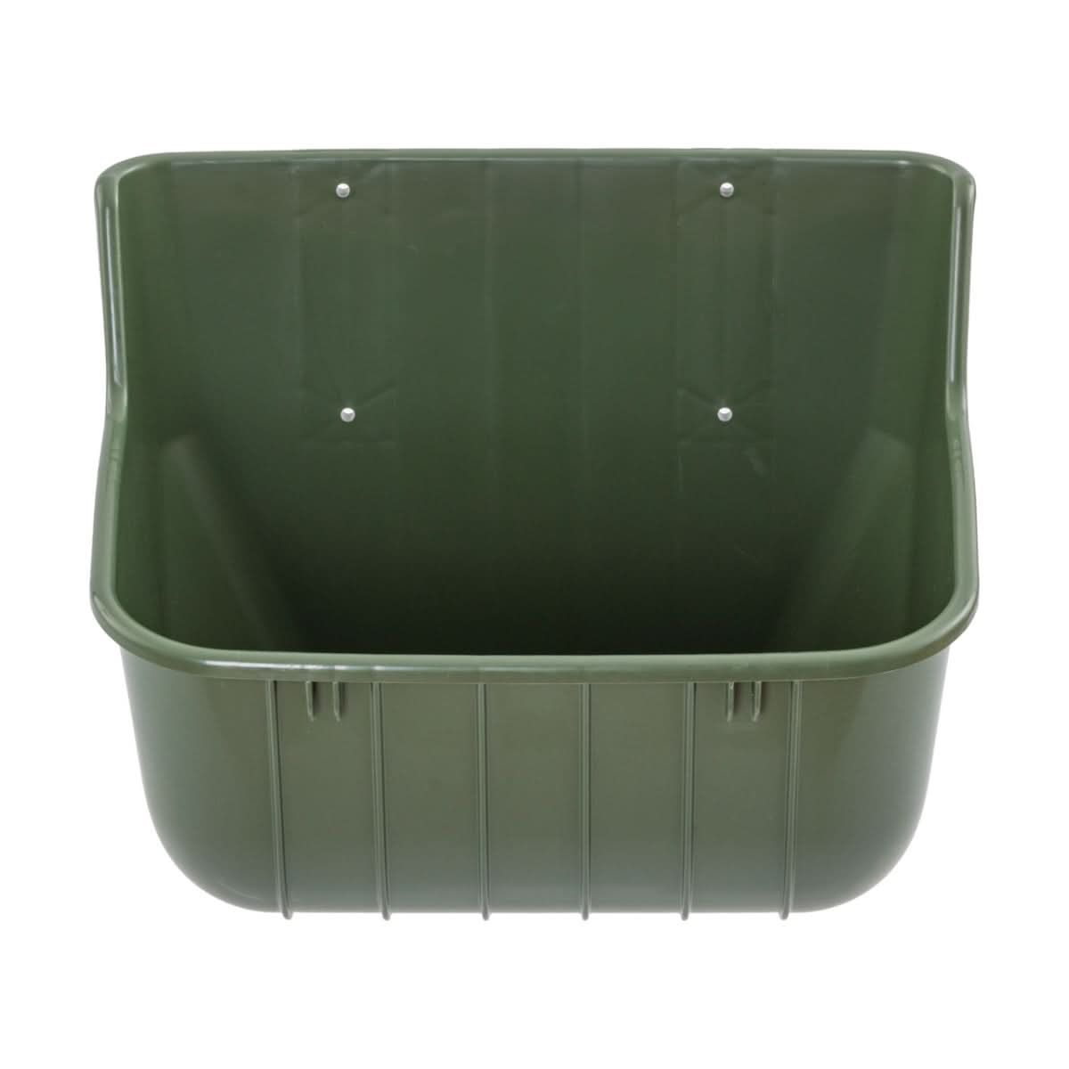 Hranitoare plastic vaci 15 litri fara margine protectie culoare verde