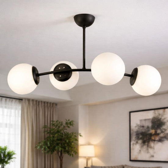Candelabru Marla Negru, 4xE27, 60W, 70x45cm