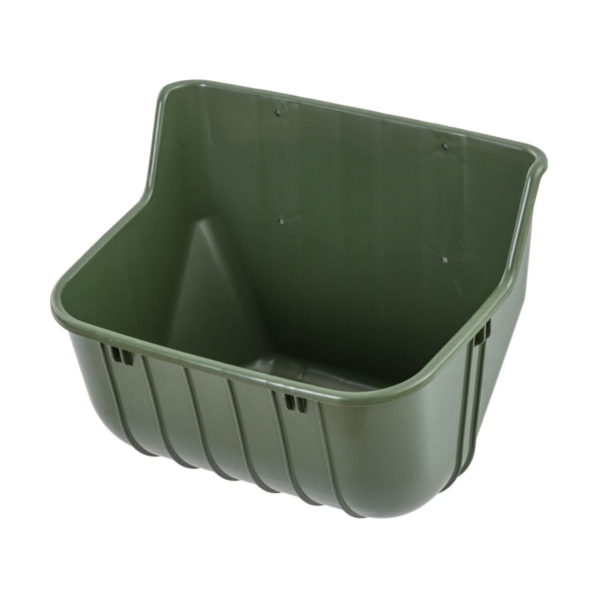Hranitoare plastic vaci 15 litri fara margine protectie culoare verde