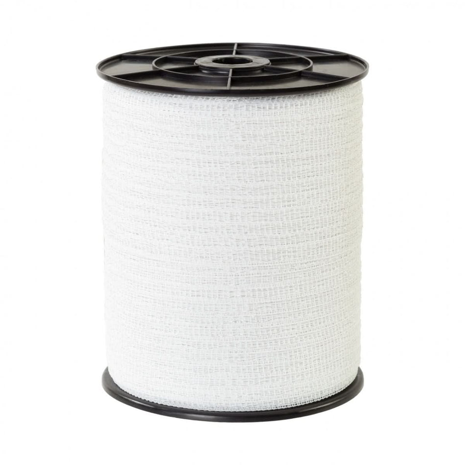 Bandă gard electric 10 mm, 500 m, rezistență la rupere 60 kg, rezistență electrică 11 Ω/m