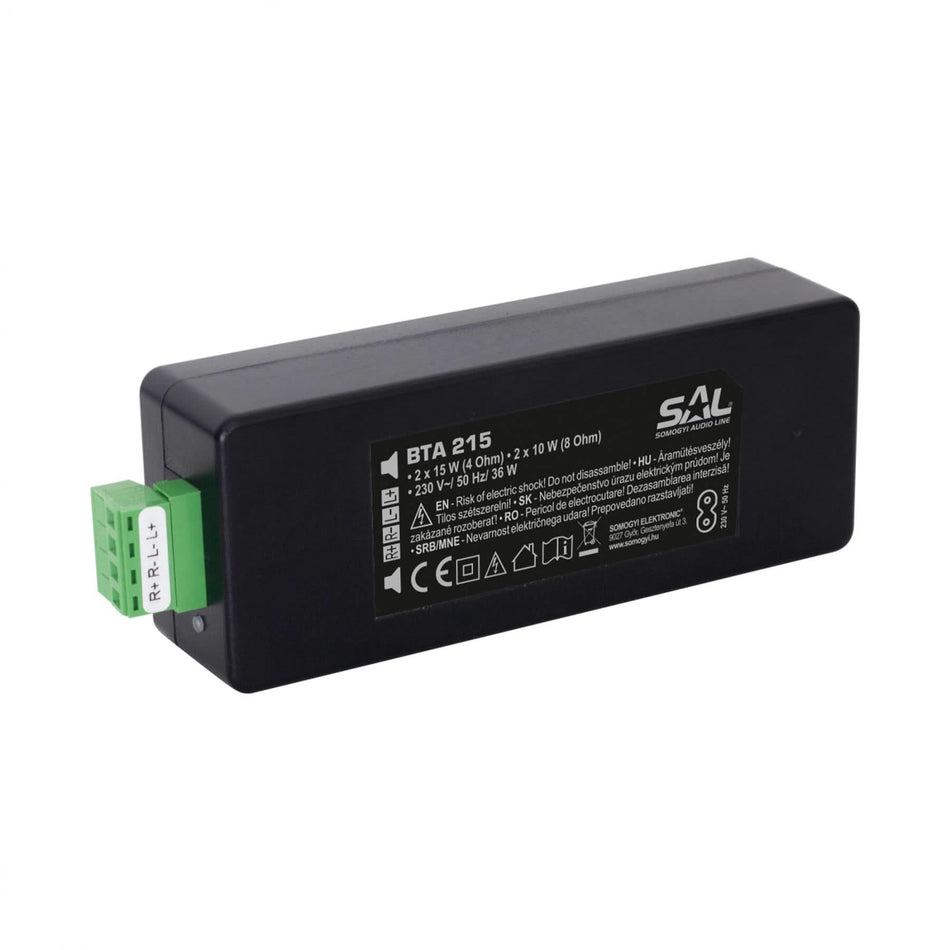 Amplificator Bluetooth BTA 215, Stereo, 2x15W, Compact, Control Wireless