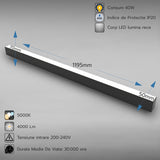 Corp LED liniar interconectabil, 40W, 5000K, 1200 mm, negru