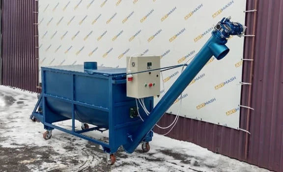 Amestecator orizontal 1000 L cu snec de descarcare – Artmash LLC, 380V