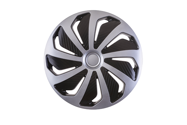 Set 4 Capace Roți 16 inch, Wind, Silver & Black, Mega Drive