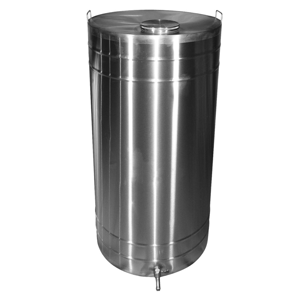 Butoi inox ZEP 200L, AISI 304 Italia, capac cu filet si garnitura, cadou robinet inox 1/2