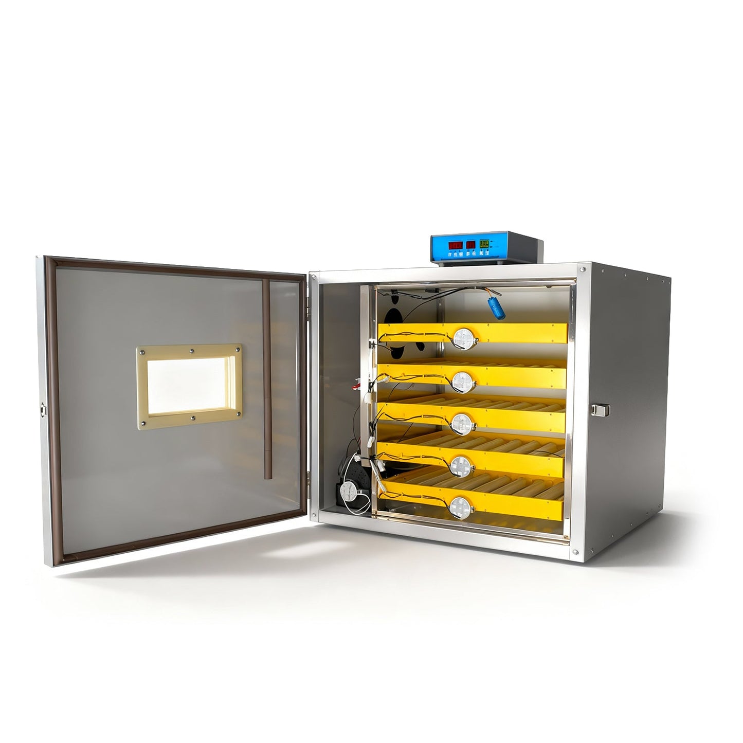 Incubator profesional ZEP MS-350 cu invertor, 350 oua, intoarcere automata, control temperatura si umiditate