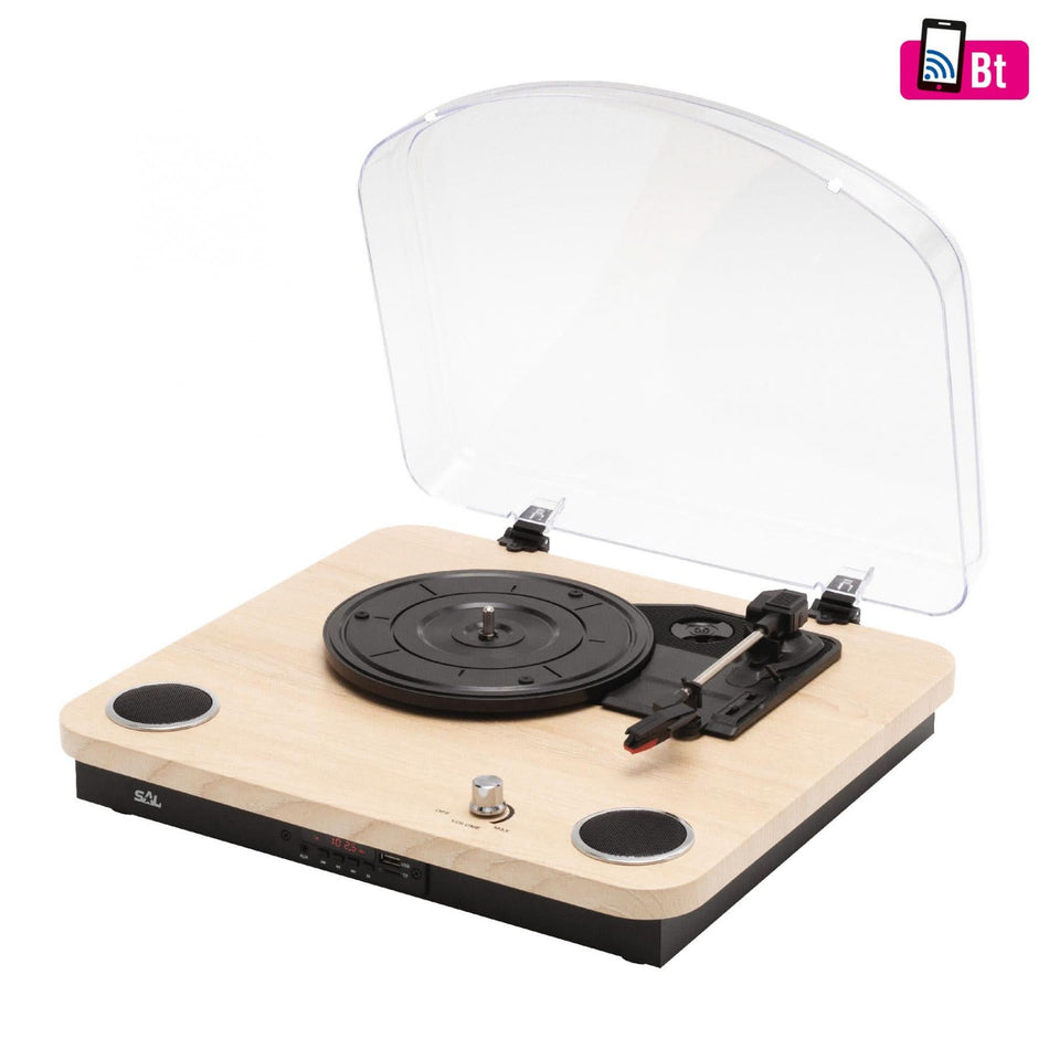 Pick-Up multifunctional RRT 12B cu Bluetooth, FM, MP3, digitalizare vinil, carcasa lemn