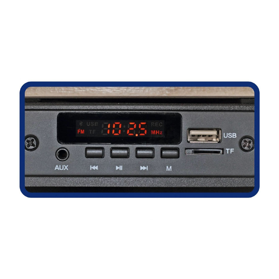 Pick-Up multifunctional RRT 12B cu Bluetooth, FM, MP3, digitalizare vinil, carcasa lemn