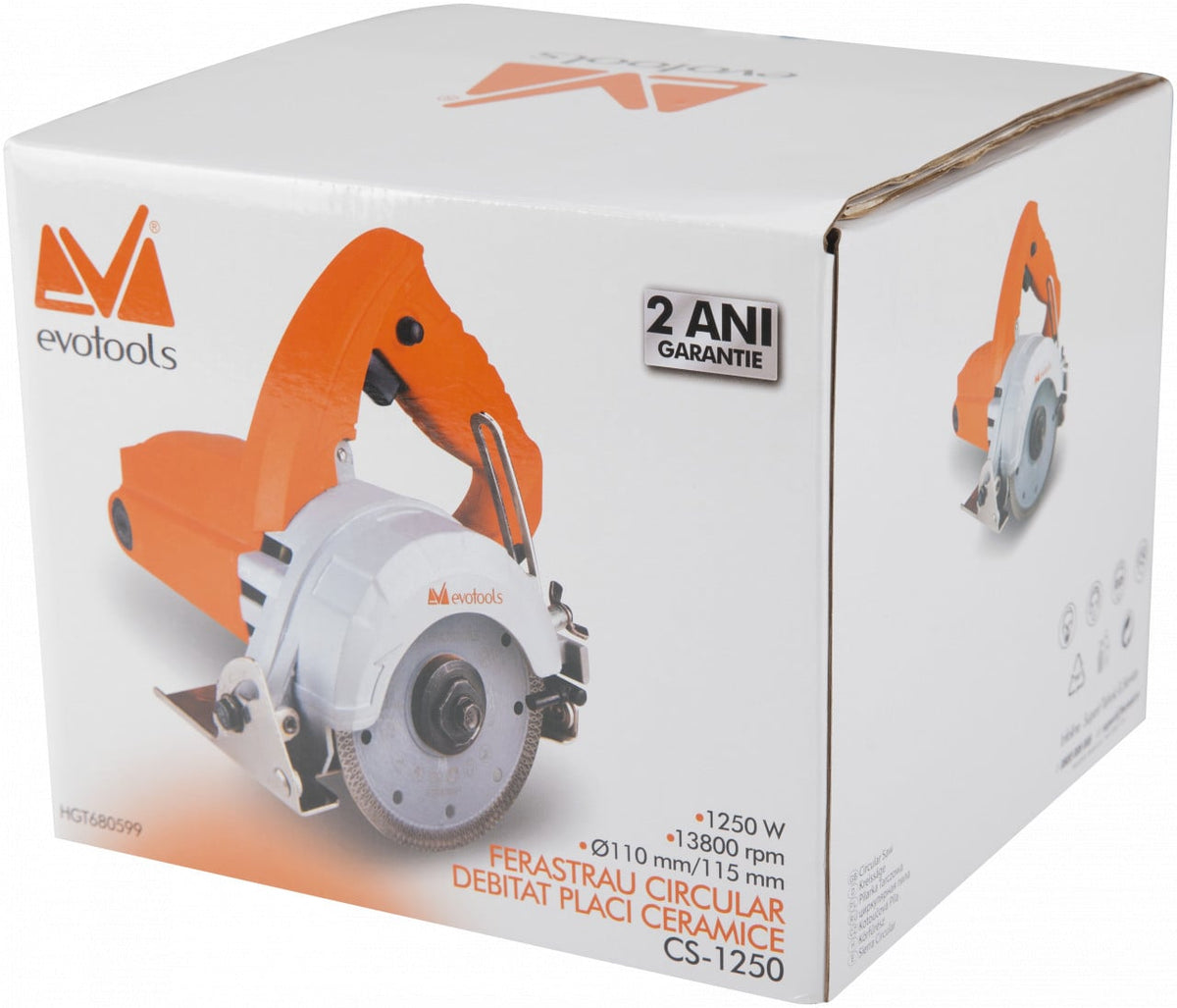 Fierastrau Circular Placi Ceramice EvoTools CS1250, 1250W, 1380 rpm