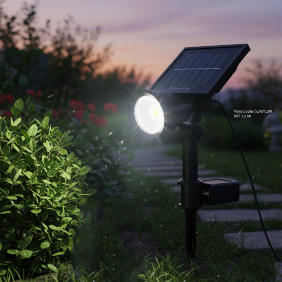 Spot LED de Gradina Solar 1.5W, 6500K, 340x290x95 mm