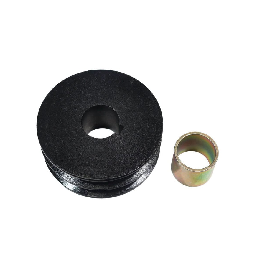 Fulie dubla pentru motocultor, diametru 90 mm, ax 25 mm, compatibila motoare 13CP, 2 canale curea