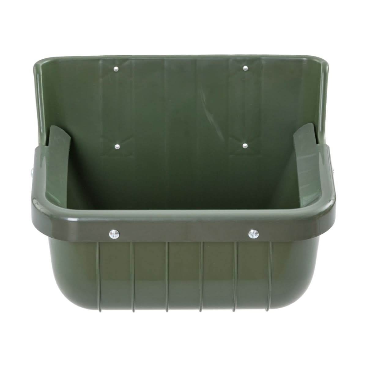 Hranitoare plastic vaci 15 litri cu margine protectie verde