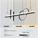 Lustra LED Apodis 116W, 5500lm, 3000K/4000K/6500K, telecomanda