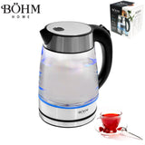Fierbător Electric BÖHM BHB1702 – 1.7L, 1850-2200W, Oprire Automată, LED Albastru