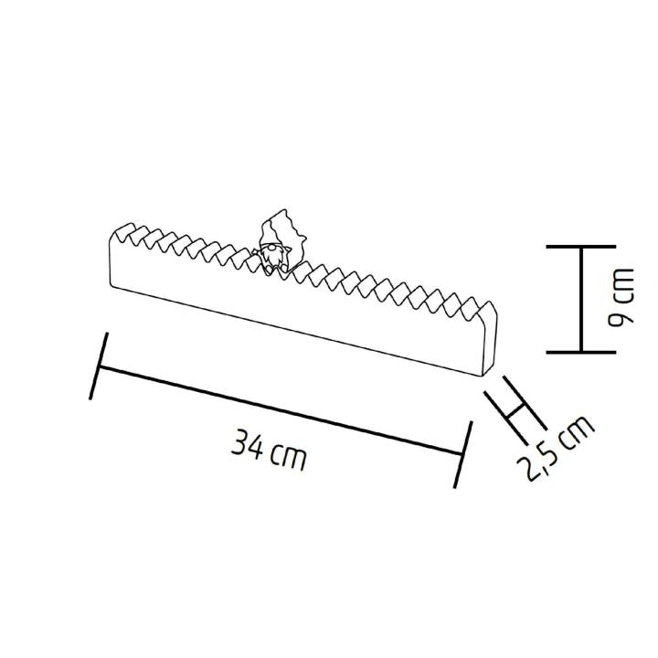 Calendar de Advent din lemn KLW25 cu 7 LED-uri albe calde, 34x9x2.5 cm