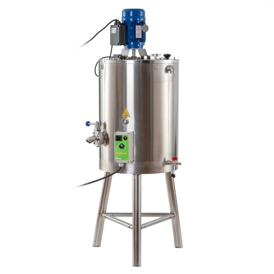 Incalzitor lapte animale MilkPot 50 inox 50 litri cu amestecator motorizat si trepied