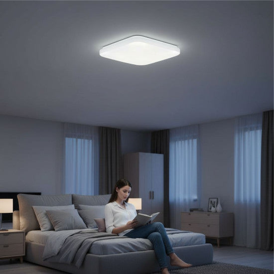 Plafoniera LED Slim Milky, 32W, 370x370x67mm, 6400K