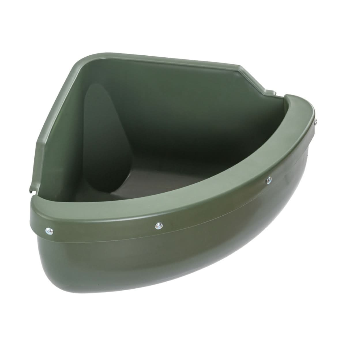Hranitoare plastic colt 31 litri cu margine protectie verde