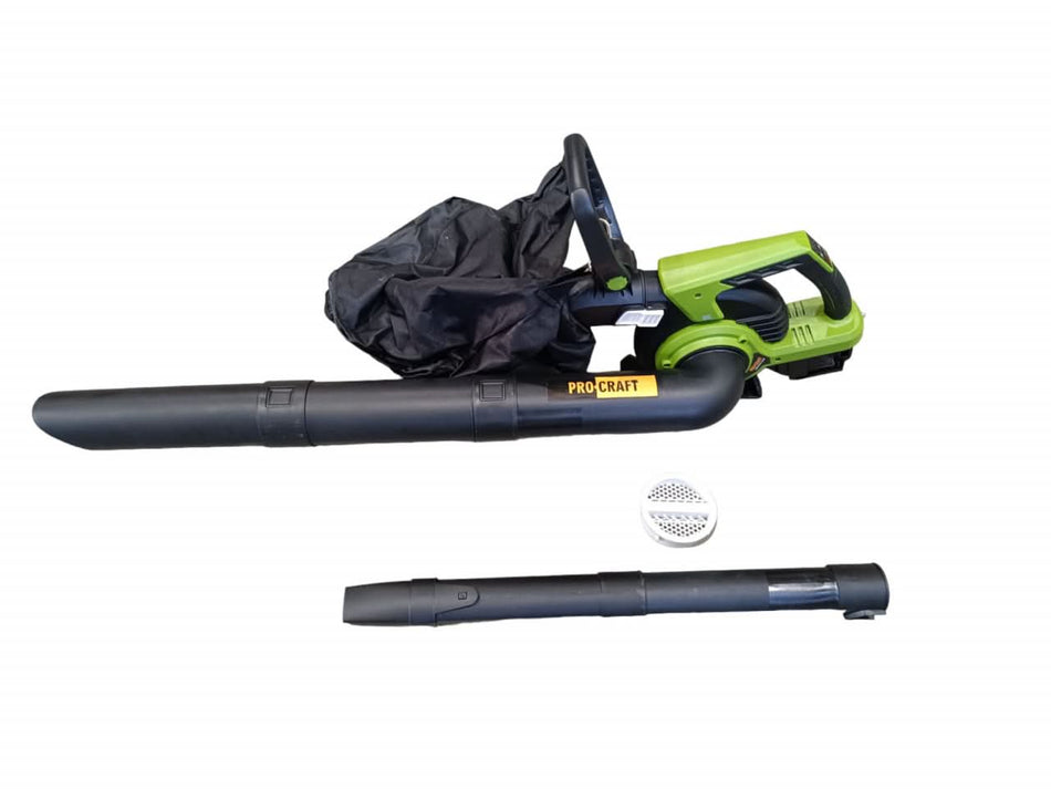 Aspirator cu Suflantă pe Acumulator PROCRAFT VB20, 16,300 rpm, 13,2 m³/min