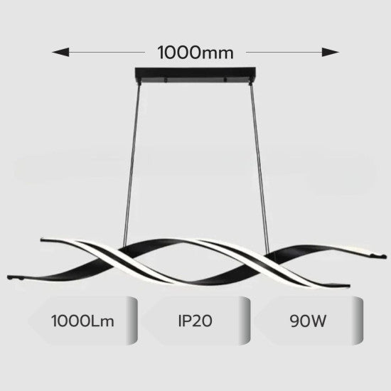 Lustra LED Doradis 90W, 4800lm, 3000K/4000K/6500K, dimabila