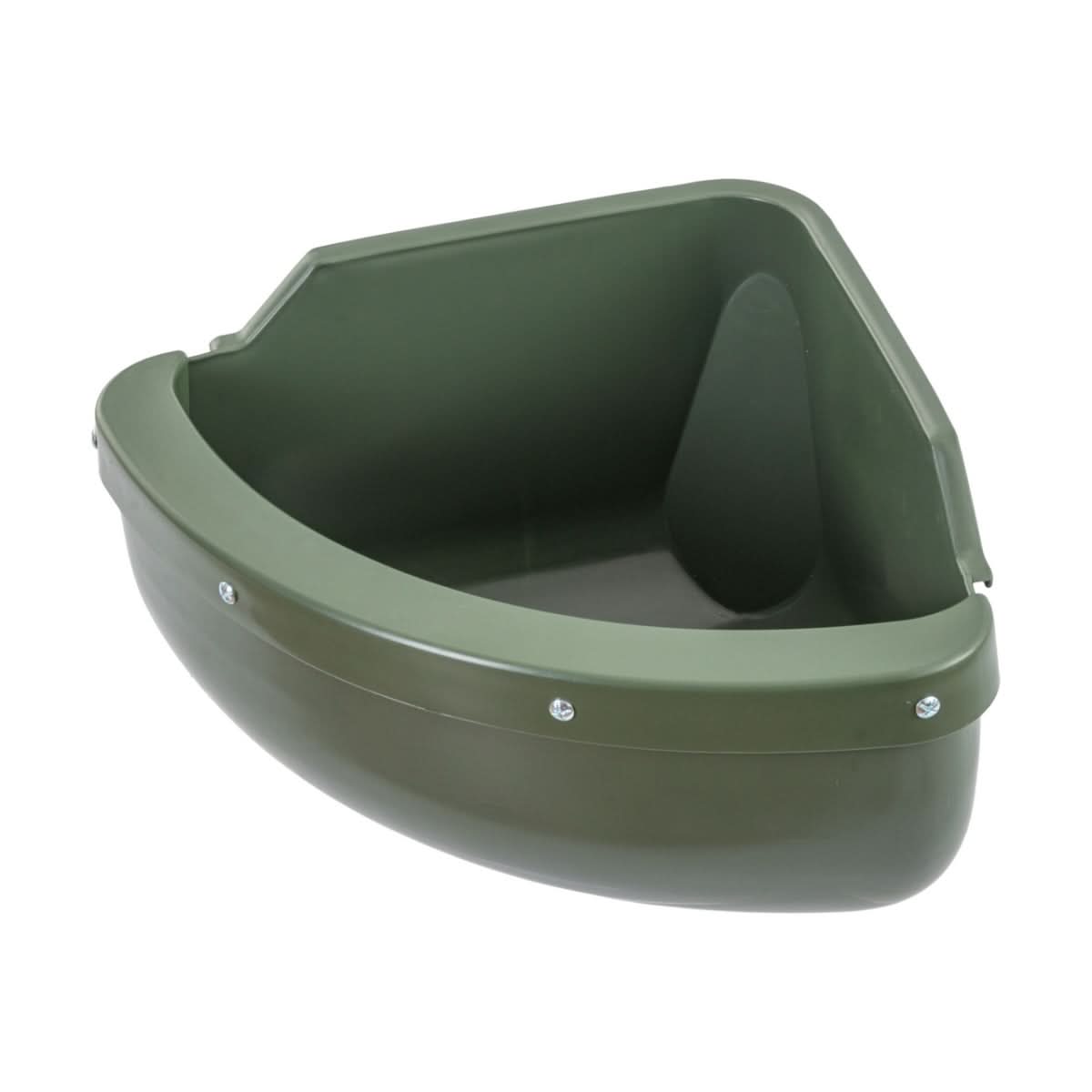 Hranitoare plastic colt 31 litri cu margine protectie verde