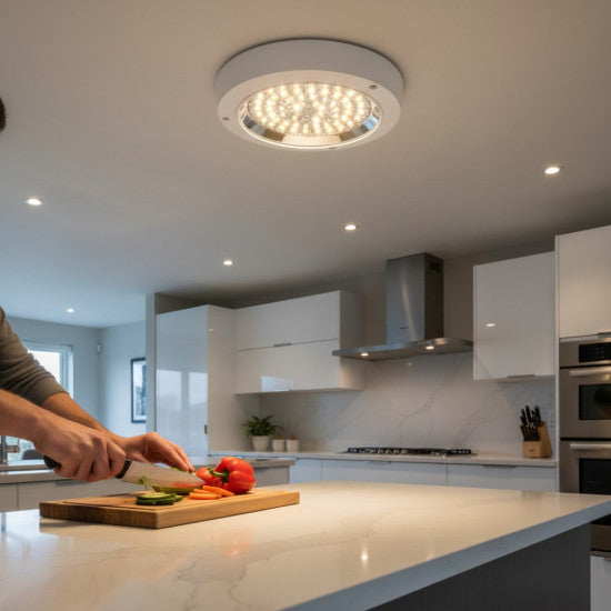 Plafoniera LED Rotunda pentru Bucatarie, 12W, Ø242x32mm, 6500K