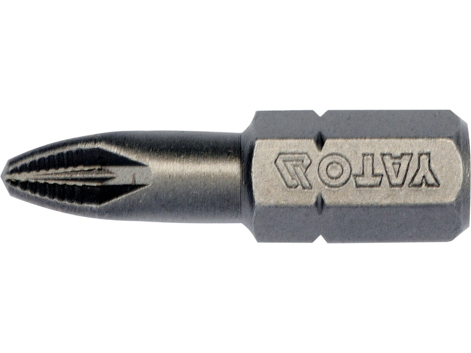 Set 10 biti PZ2 x 25 mm, otel rezistent, prindere 1/4"