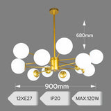 Lustra Cosmo Gold, 12xE27, 120W, 900x680mm, IP20