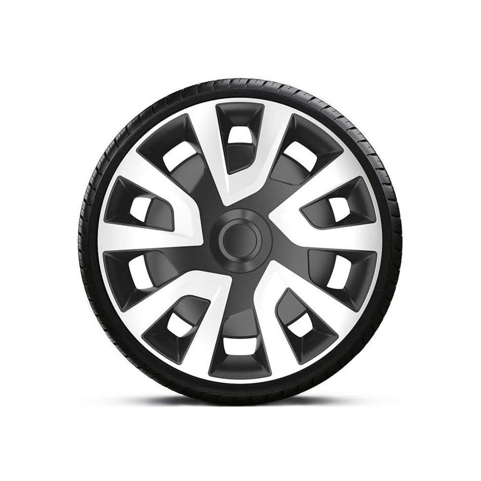 Set 4 Capace Roți 16 inch, Silver, Model Revo Van, ABS