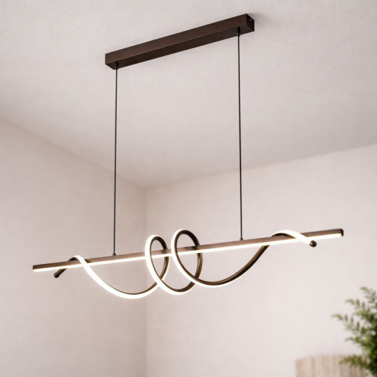 Lustra LED Leonis 75W, 3800lm, 3000K/4000K/6500K, maro