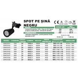 Spot Sina Negru, 18W, 1340 lm, Ø76x150x130 mm