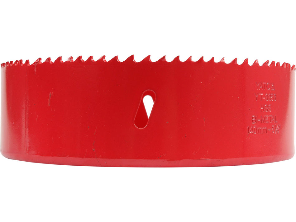 Carota bimetalica 140 mm, profesionala, pentru gaurire precisa in lemn, metal si zidarie