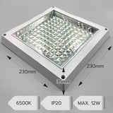 Plafoniera LED Patrata pentru Bucatarie, 12W, 230x230x35mm, 6500K
