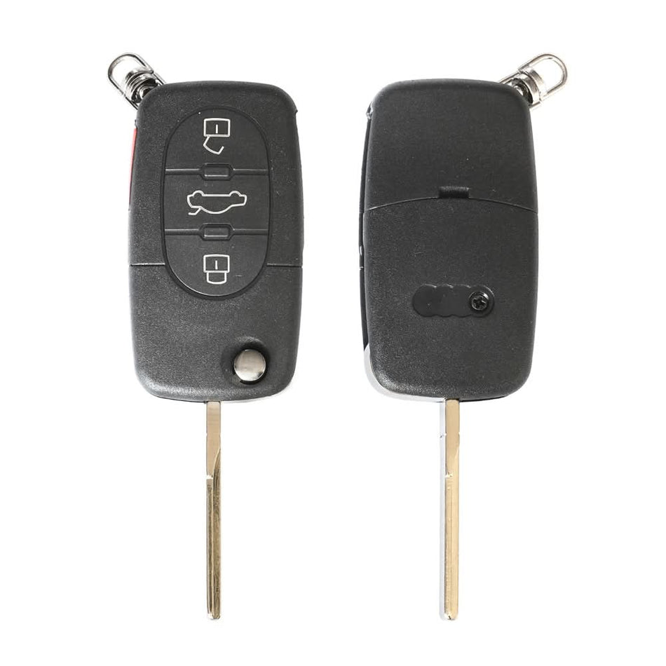 Carcasă Cheie Contact 4 Butoane pentru Audi A3, A6, A8, 3+1 Butoane, Fără Electronică