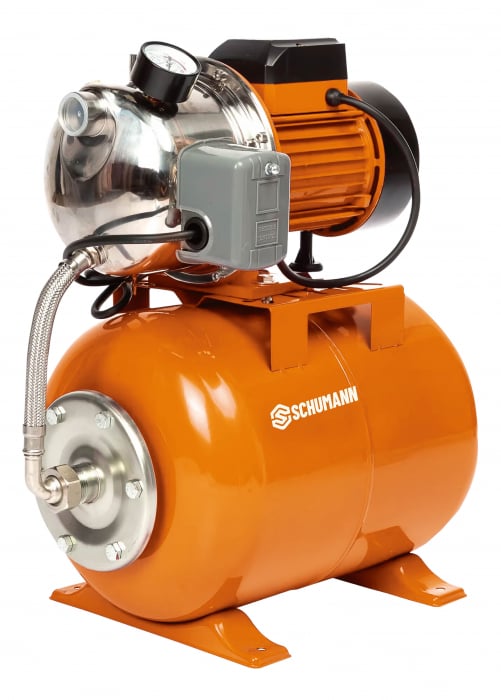 Hidrofor SCHUMANN® AUTOJS80, 1500W, 24L, 60l/min, H 45m, pompa din fonta si inox