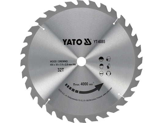 Panze fierastrau circular pentru lemn 400 mm, 30T, prindere 32 mm