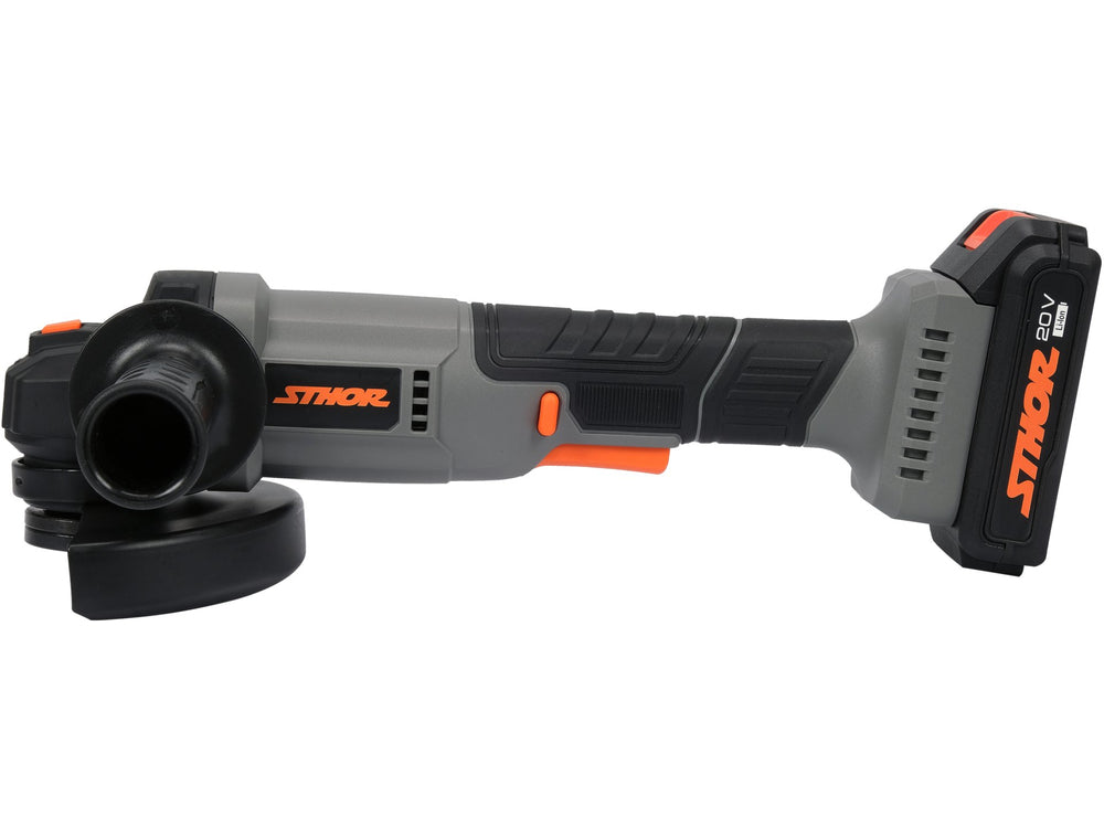 Polizor Unghiular STHOR 20V, 125mm, 1x2Ah, Cuplu Mare, Control Turatie