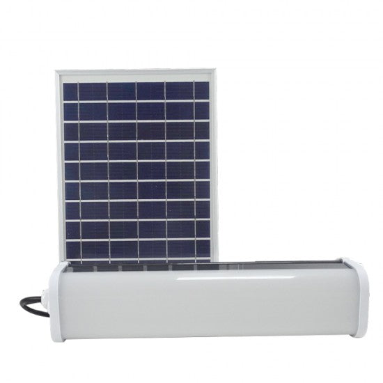 Corp liniar LED 30W cu panou solar, 6500K, 300x72x68 mm