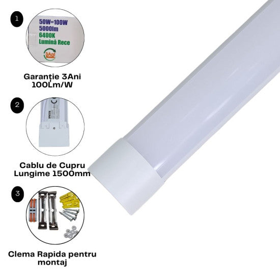 Corp LED FIDA SPN7283, 50W, 6400K, 1500 mm