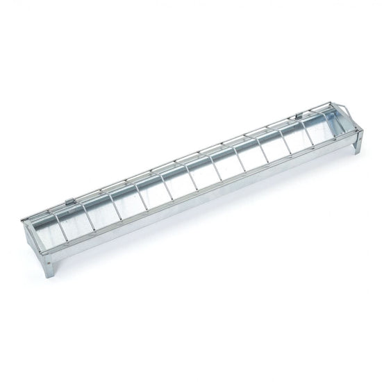 Hranitoare metal galvanizat 50 cm pentru pui si gaini cu 13 fante