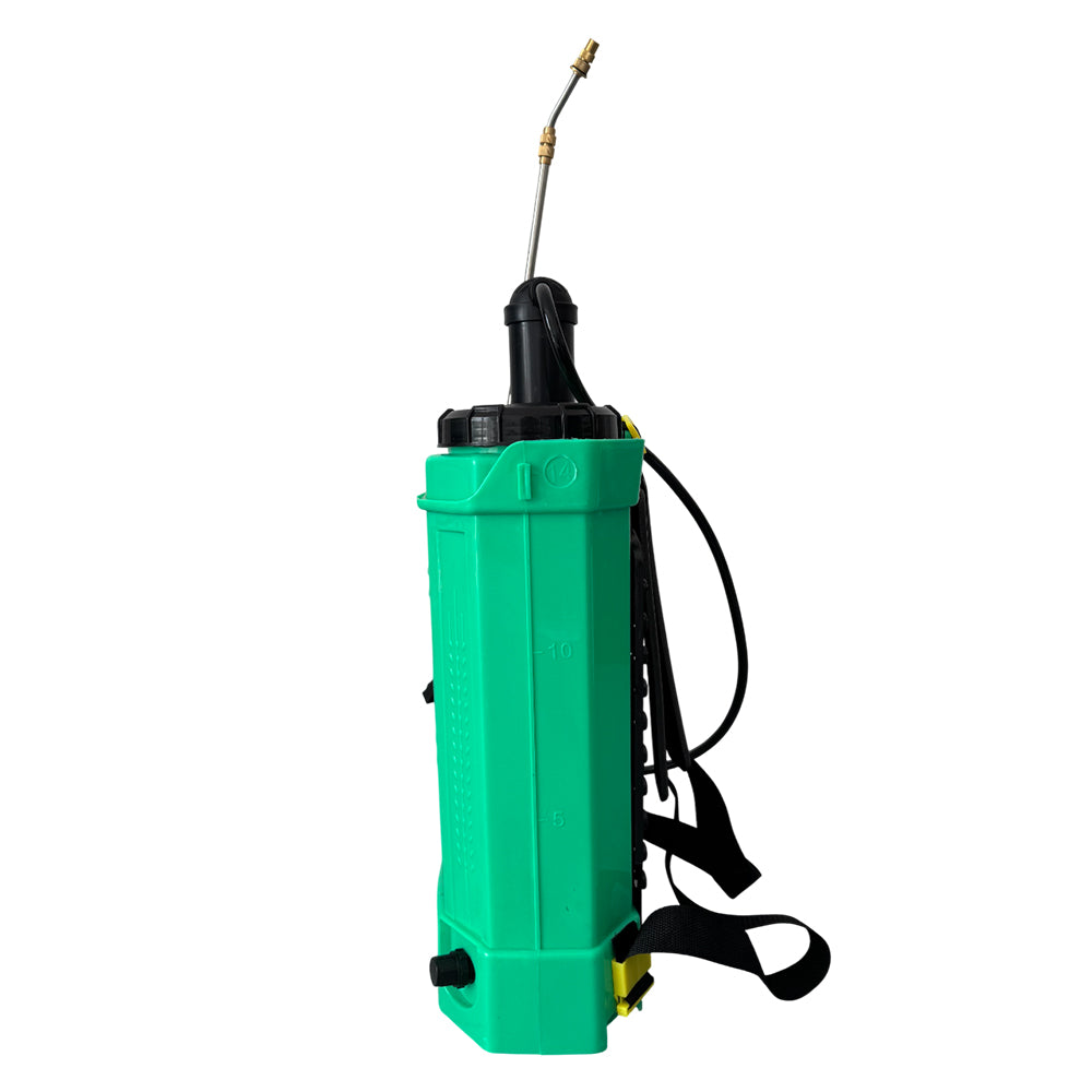 Pompa de stropit Brillo 14L 2 in 1, manuala si electrica, cu baterie 12V 8Ah, manometru si set accesorii