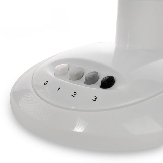 Ventilator de birou BOHM BLTF-1203, 40W, 12 inch, 3 viteze, protectie supraincalzire, alb