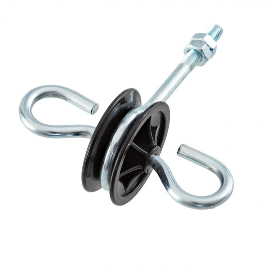 Izolator poarta gard electric cu picior metric M6, otel galvanizat si plastic rezistent UV