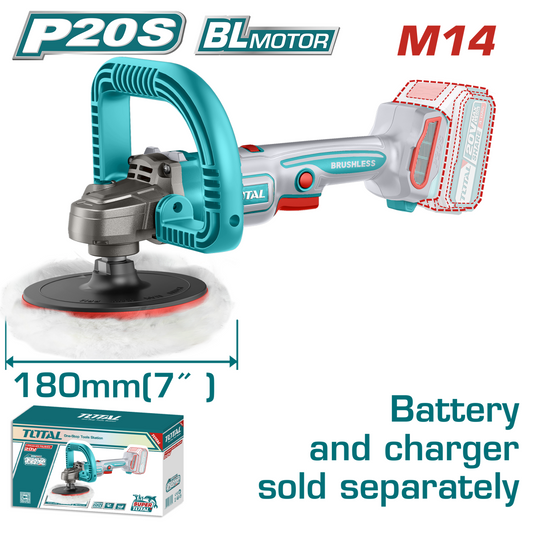 Masina polisat Profesionala TOTAL 20V 180mm fara perii